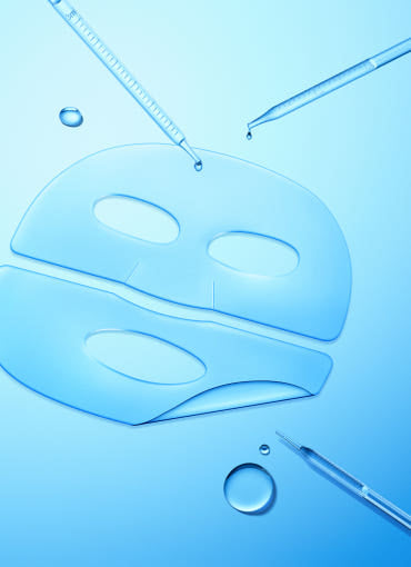 Hydrogel sheet mask suitable for dry and tired skin needing instant hydration