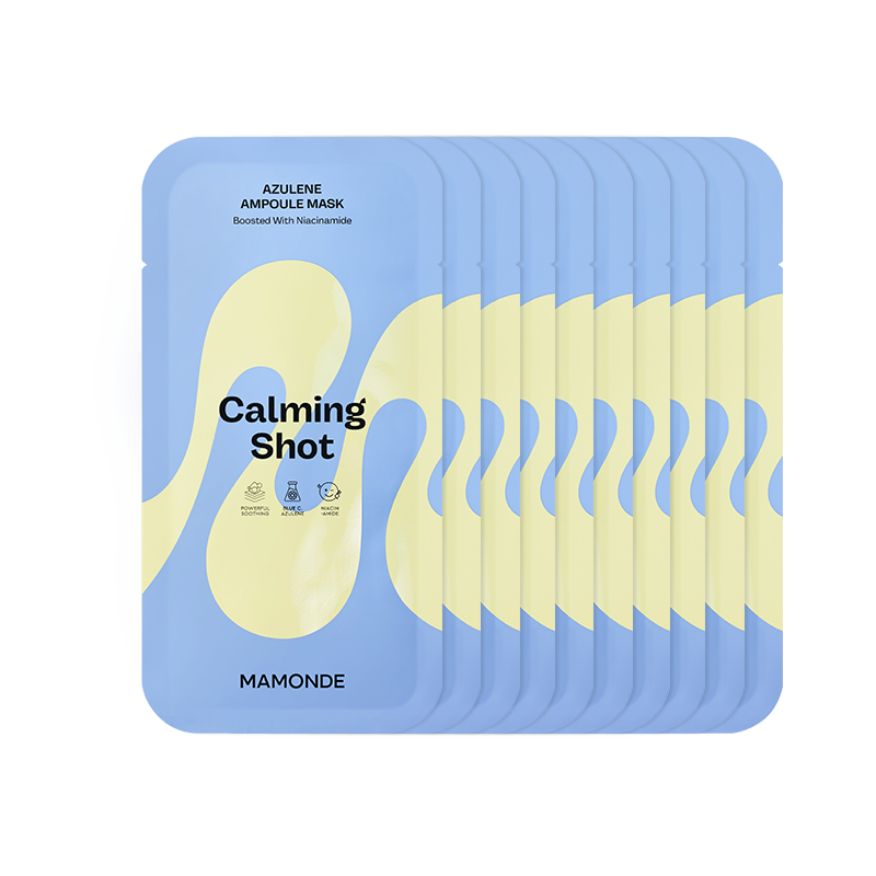 Mamonde Calming Shot Azulene Ampoule Mask 23ml X 10ea Korean sheet mask set
