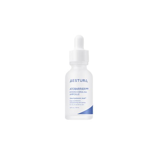 Ceramide and hyaluronic acid serum for sensitive skin barrier repair
