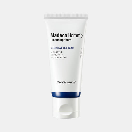 Men's centella asiatica foam cleanser unclogs pores and removes excess oil