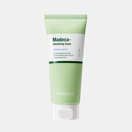 Rich cushiony amino acid foam cleanses without stripping skin moisture
