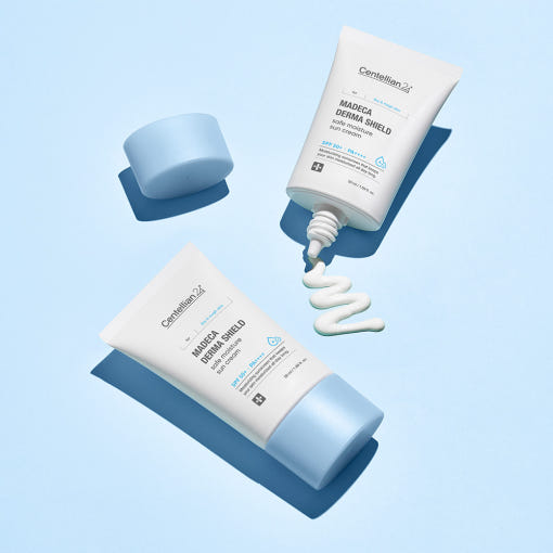 Lightweight sun cream absorbs easily without stickiness or white cast