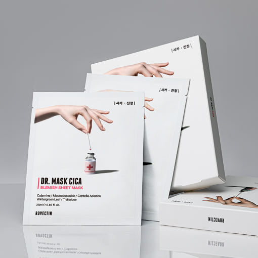 Madecassoside cica mask reduces appearance of spots and scars