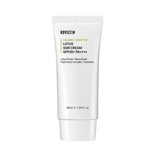 ROVECTIN Calming Lotus Sun Cream SPF50+ 50ml Korean skincare