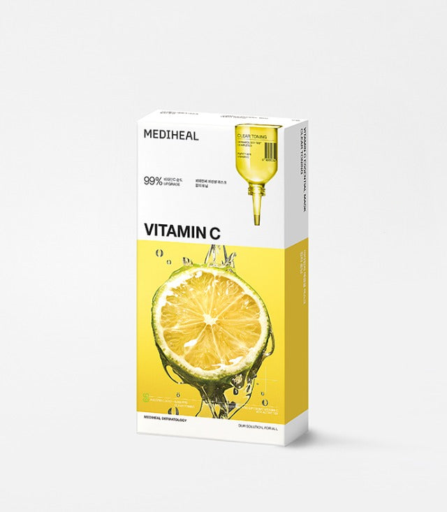 MEDIHEAL Vitamin C Essential Mask Clear Toning 24ml X 10ea brightening face mask
