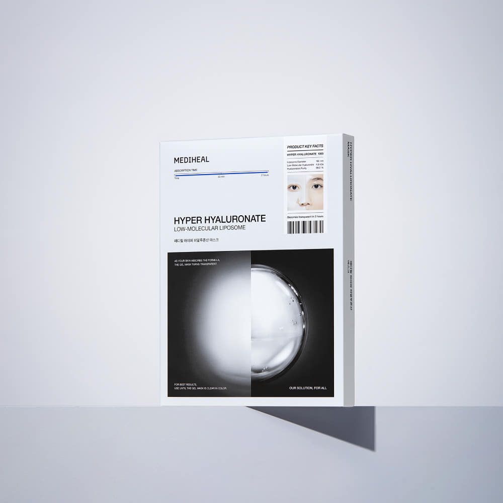 MEDIHEAL Hyper Hyaluronate Gel Mask 34g X 10ea hydrating hydrogel mask