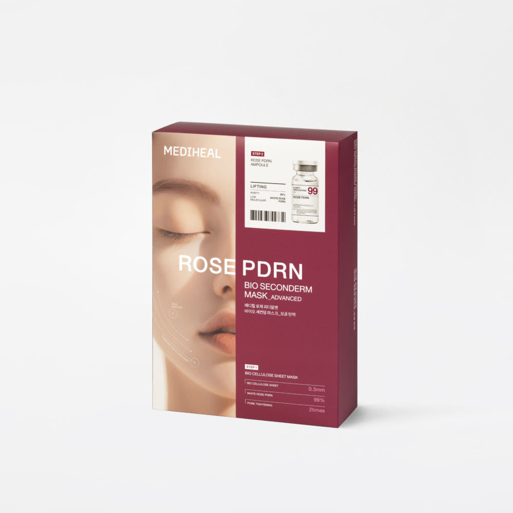 MEDIHEAL Rose PDRN BSMPT Ampoule 4ml + Mask 23ml X 10ea hydrating ampoule mask