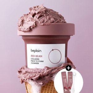 beplain Red Bean Collagen Pack-to-Foam cleanser cooling firming care